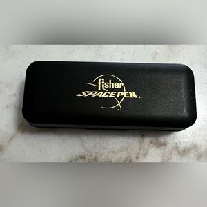 Vintage Fisher Matte Black Bullett Space Pen 1990’s In Case Works Perfectly